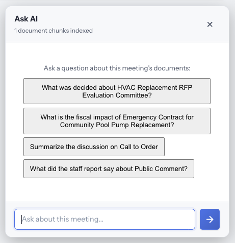 CivicCA AI-powered search across historical meeting records